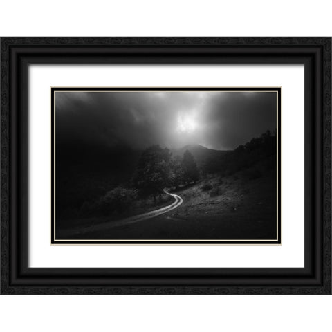 A Fleeting Moment Of Grace Black Ornate Wood Framed Art Print with Double Matting by Manini, Filippo