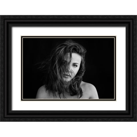 Sensual Beauty [Mimi Ch] Black Ornate Wood Framed Art Print with Double Matting by Krystynek MQEP, Martin