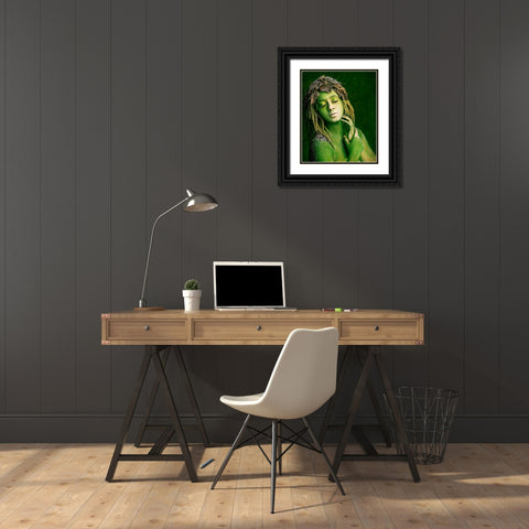 Green Witch Black Ornate Wood Framed Art Print with Double Matting by Mukherjee, Debarghya
