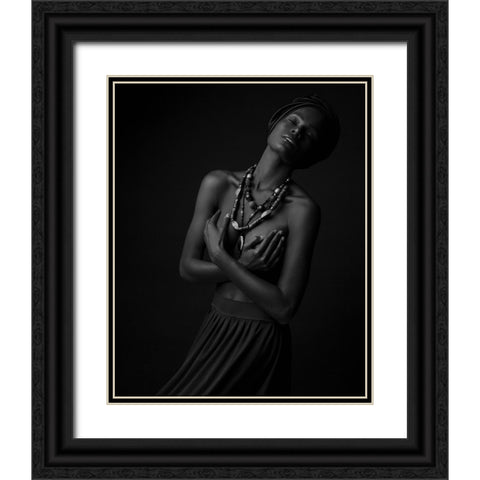 Ebony Black Ornate Wood Framed Art Print with Double Matting by Diaz, Anderson