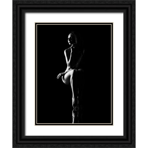 Angela Black Ornate Wood Framed Art Print with Double Matting by Finighan, Brennan