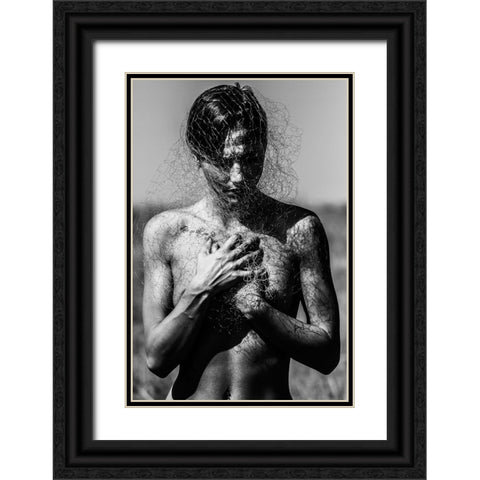 Untitled Black Ornate Wood Framed Art Print with Double Matting by Bousca, Bogdan