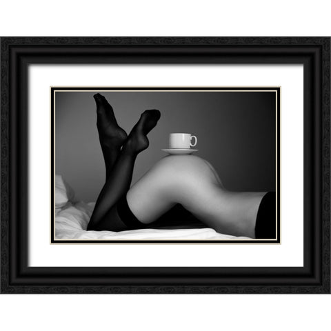Cup Black Ornate Wood Framed Art Print with Double Matting by Markachev, Leonid