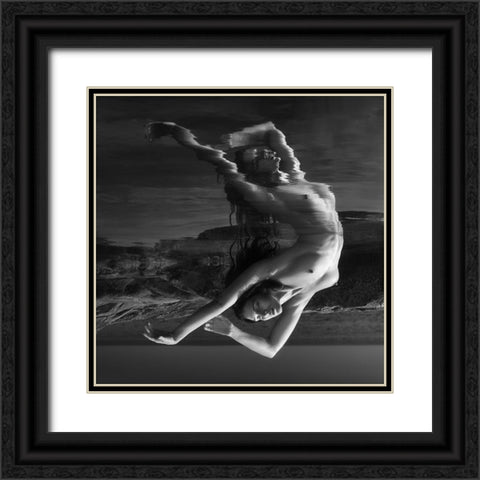 Venus Dancing After Birth (Part 1) Black Ornate Wood Framed Art Print with Double Matting by Lazzarotti, Paolo