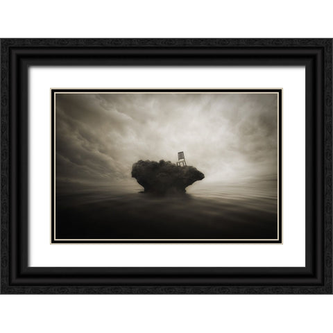 Reserved Seats Without A Master Black Ornate Wood Framed Art Print with Double Matting by kazutoshikawakami