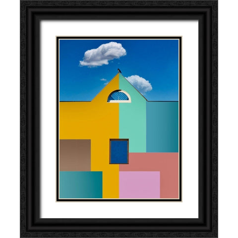 The Raven Black Ornate Wood Framed Art Print with Double Matting by Orbach, Arnon