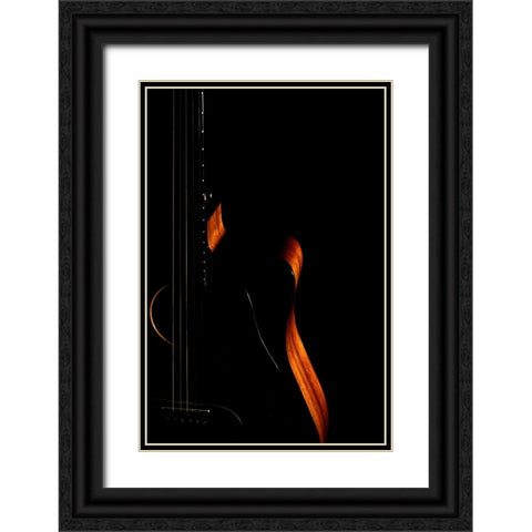 Curves. Black Ornate Wood Framed Art Print with Double Matting by Taylor, Chris