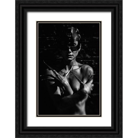 Untitled Black Ornate Wood Framed Art Print with Double Matting by Bousca, Bogdan