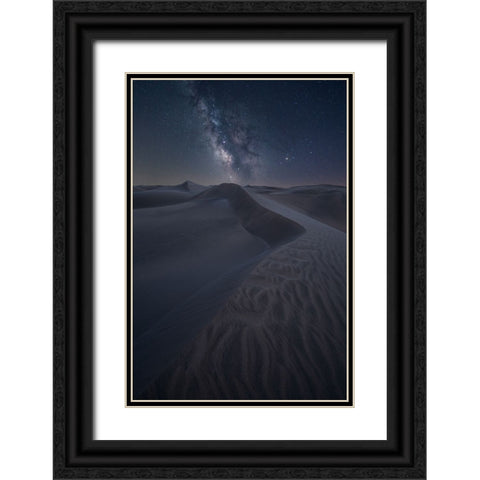 The Dunes Towards The Sky Black Ornate Wood Framed Art Print with Double Matting by Zappia, Andrea