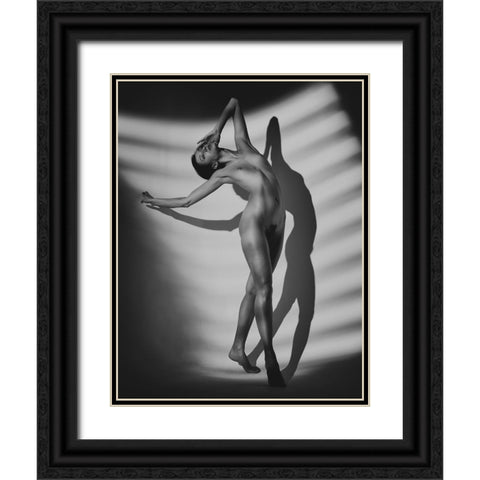 Curved Black Ornate Wood Framed Art Print with Double Matting by Yang, James