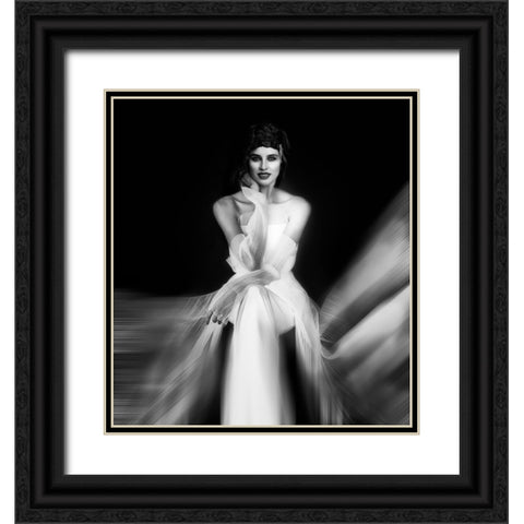 The Wait Black Ornate Wood Framed Art Print with Double Matting by Punyet Miro, Carles