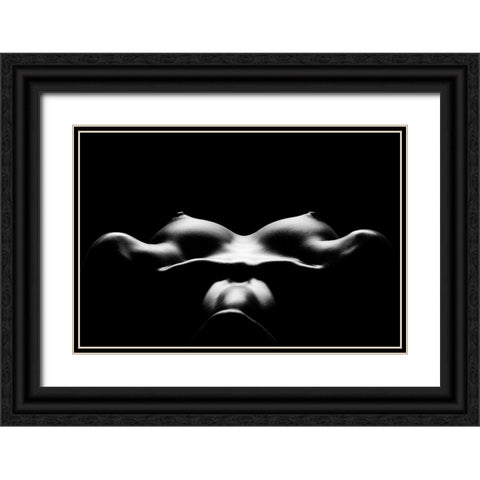 Glare Black Ornate Wood Framed Art Print with Double Matting by Markachev, Leonid