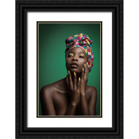 Alicia Black Ornate Wood Framed Art Print with Double Matting by Kurz, Christian