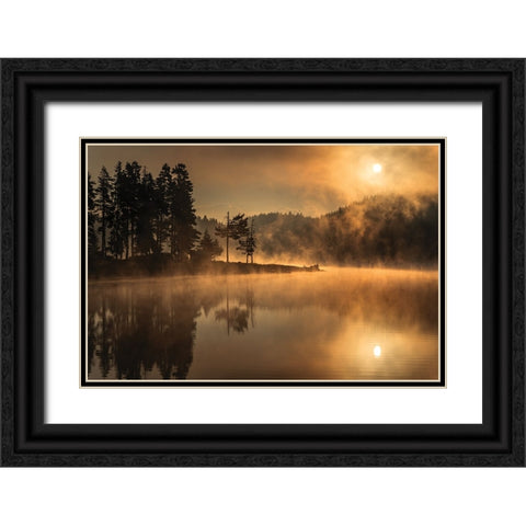 Sunny Morning Black Ornate Wood Framed Art Print with Double Matting by Alexandrov, Alexander