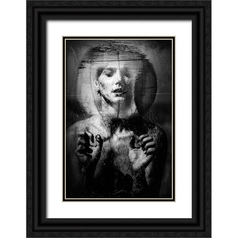 Untitled Black Ornate Wood Framed Art Print with Double Matting by Bousca, Bogdan