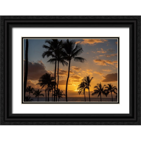 Tranquility Black Ornate Wood Framed Art Print with Double Matting by D., Shawn