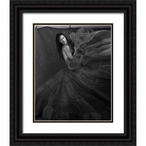 Indomable Black Ornate Wood Framed Art Print with Double Matting by Diaz, Anderson