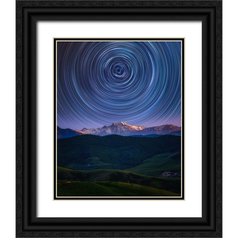 Infinity And Beyond Black Ornate Wood Framed Art Print with Double Matting by Azimaie, Asef
