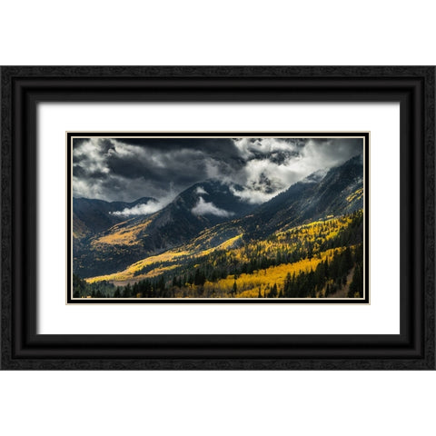 Untitled Black Ornate Wood Framed Art Print with Double Matting by Ali Amir, Abbas