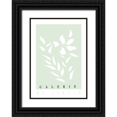 Leaves Black Ornate Wood Framed Art Print with Double Matting by 1x Studio II