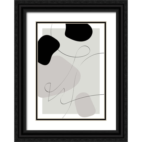 Shapes Autograph Black Ornate Wood Framed Art Print with Double Matting by 1x Studio II