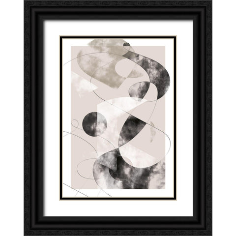 Shapes Shatters Black Ornate Wood Framed Art Print with Double Matting by 1x Studio II
