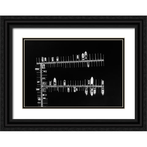 Marina Black Ornate Wood Framed Art Print with Double Matting by Pezelj, Sasa