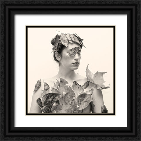 Autoportrait Leaves Black Ornate Wood Framed Art Print with Double Matting by Fischer, Caroline