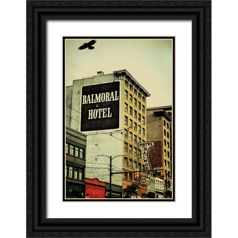 Balmoral Hotel Black Ornate Wood Framed Art Print with Double Matting by Lops, Diego