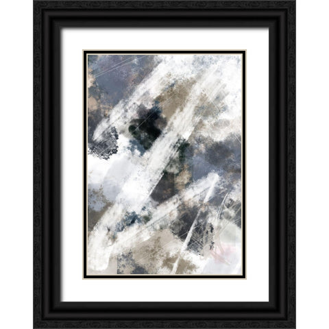 Zig Zag Black Ornate Wood Framed Art Print with Double Matting by 1x Studio II