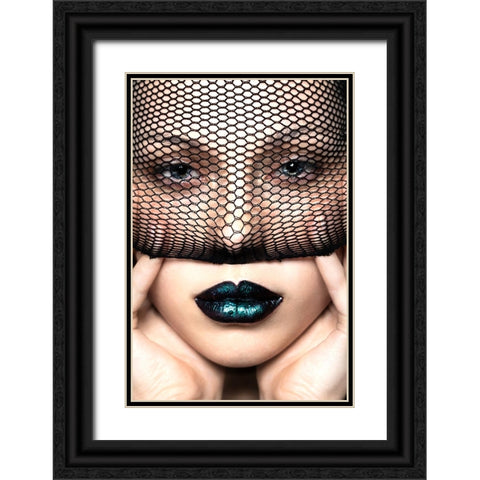 Liana portrait Black Ornate Wood Framed Art Print with Double Matting by Ventura, Andrea