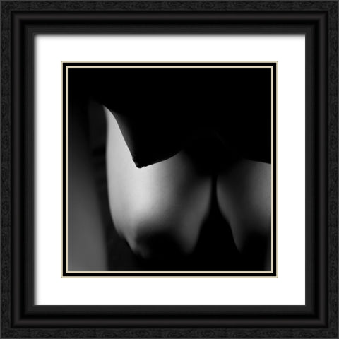 Waves Black Ornate Wood Framed Art Print with Double Matting by Bosogea-Tudor, Ileana