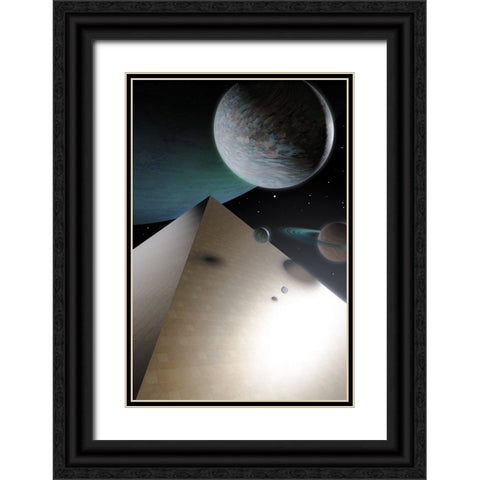 Ksms Black Ornate Wood Framed Art Print with Double Matting by Malibtt