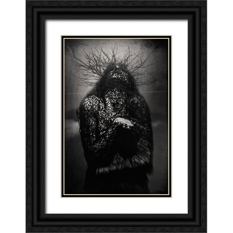 Untitled Black Ornate Wood Framed Art Print with Double Matting by Bousca, Bogdan