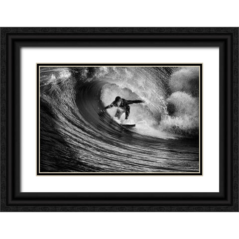 Pure Adrenaline Black Ornate Wood Framed Art Print with Double Matting by Moretti, Claudio