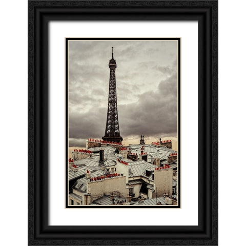 City of chimneys. Black Ornate Wood Framed Art Print with Double Matting by Salem, Saad