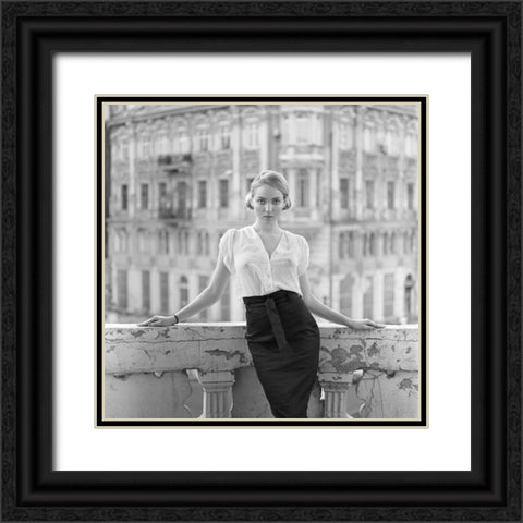Elegance Black Ornate Wood Framed Art Print with Double Matting by Knilinichenko, Yurii