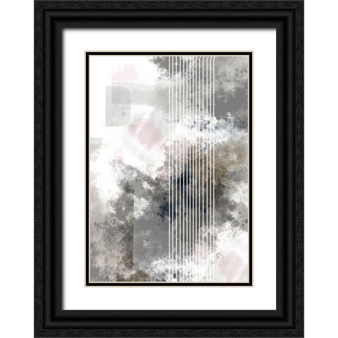 Stripes 02 Black Ornate Wood Framed Art Print with Double Matting by 1x Studio II