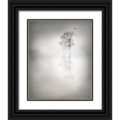 Mystic Flight Black Ornate Wood Framed Art Print with Double Matting by Gauvreau, Yves
