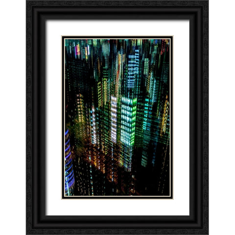 tokyo layers Black Ornate Wood Framed Art Print with Double Matting by Makoto, Sasaki