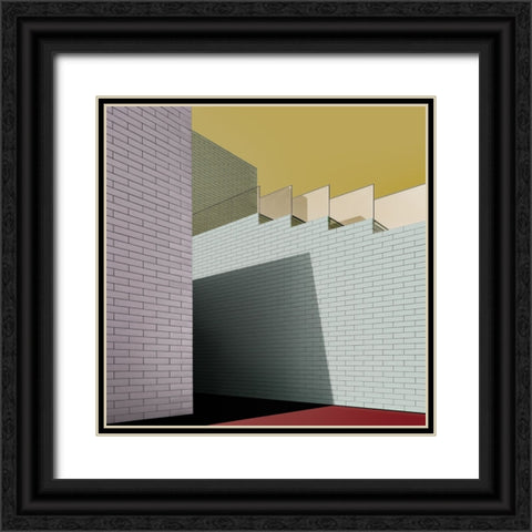 Urban abstract Black Ornate Wood Framed Art Print with Double Matting by Schuster, Inge