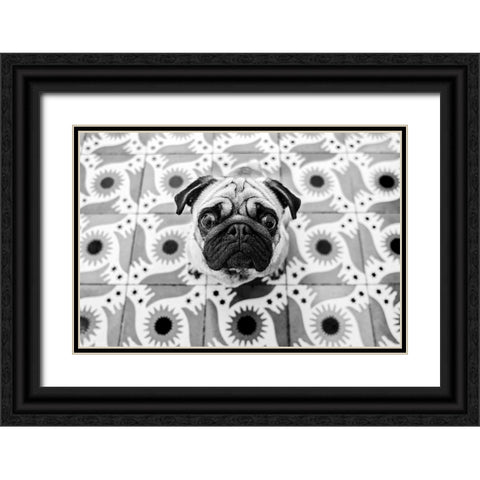 VudAo Black Ornate Wood Framed Art Print with Double Matting by Abreu, Pablo