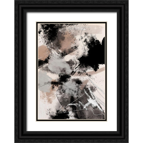 Splash Storm Black Ornate Wood Framed Art Print with Double Matting by 1x Studio II