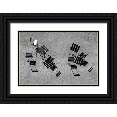 on the terrace Black Ornate Wood Framed Art Print with Double Matting by Goehler, Holger