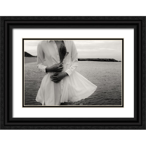 Ebb Tide Black Ornate Wood Framed Art Print with Double Matting by Ishikura, Takaaki