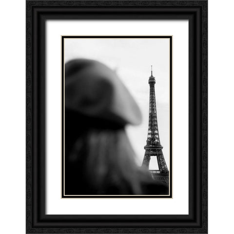 Eiffel Tower - Tour Eiffel Black Ornate Wood Framed Art Print with Double Matting by 1x Studio III