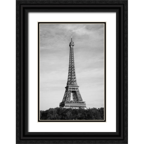Eiffel Tower - Tour Eiffel Black Ornate Wood Framed Art Print with Double Matting by 1x Studio III