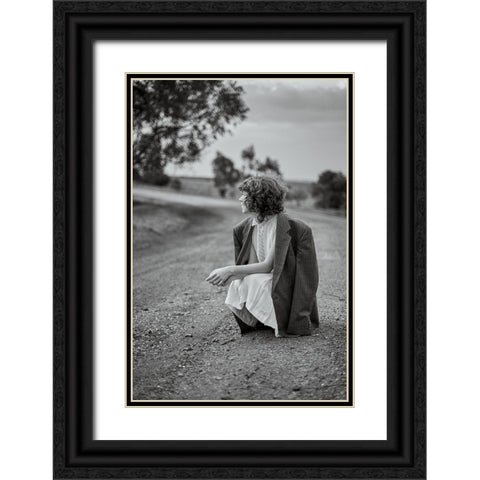 The Road Black Ornate Wood Framed Art Print with Double Matting by Paula Pereira, Ana