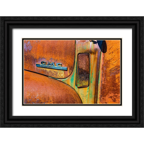 1950 Gmc Truck 195 Black Ornate Wood Framed Art Print with Double Matting by Beavis, Andrew