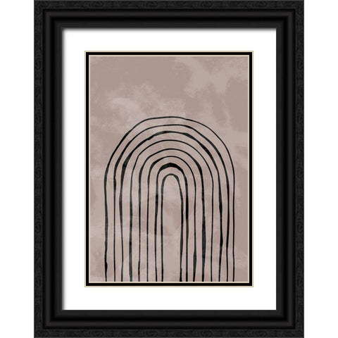 Arch_one way_004_black Black Ornate Wood Framed Art Print with Double Matting by 1x Studio II